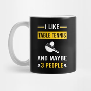 3 People Table Tennis Ping Pong Mug